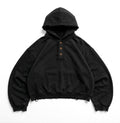 Henley Hoodie — Black