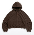 Henley Hoodie — Brown